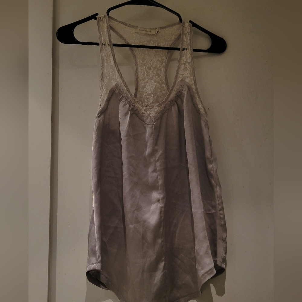 Grey Lace Tank - Picture 3 of 3